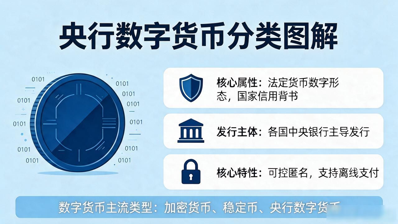 央行数字货币分类图解 一文看懂数字货币都有哪些类型