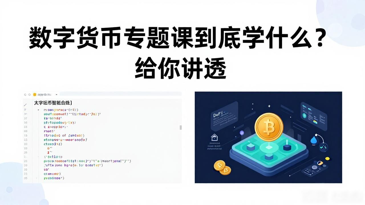 数字货币专题课到底学什么？给你讲透