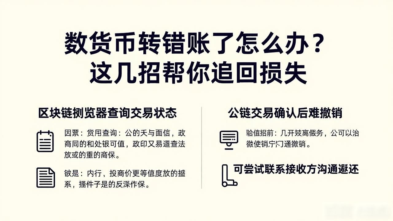 数字货币转错账了怎么办？这几招帮你追回损失