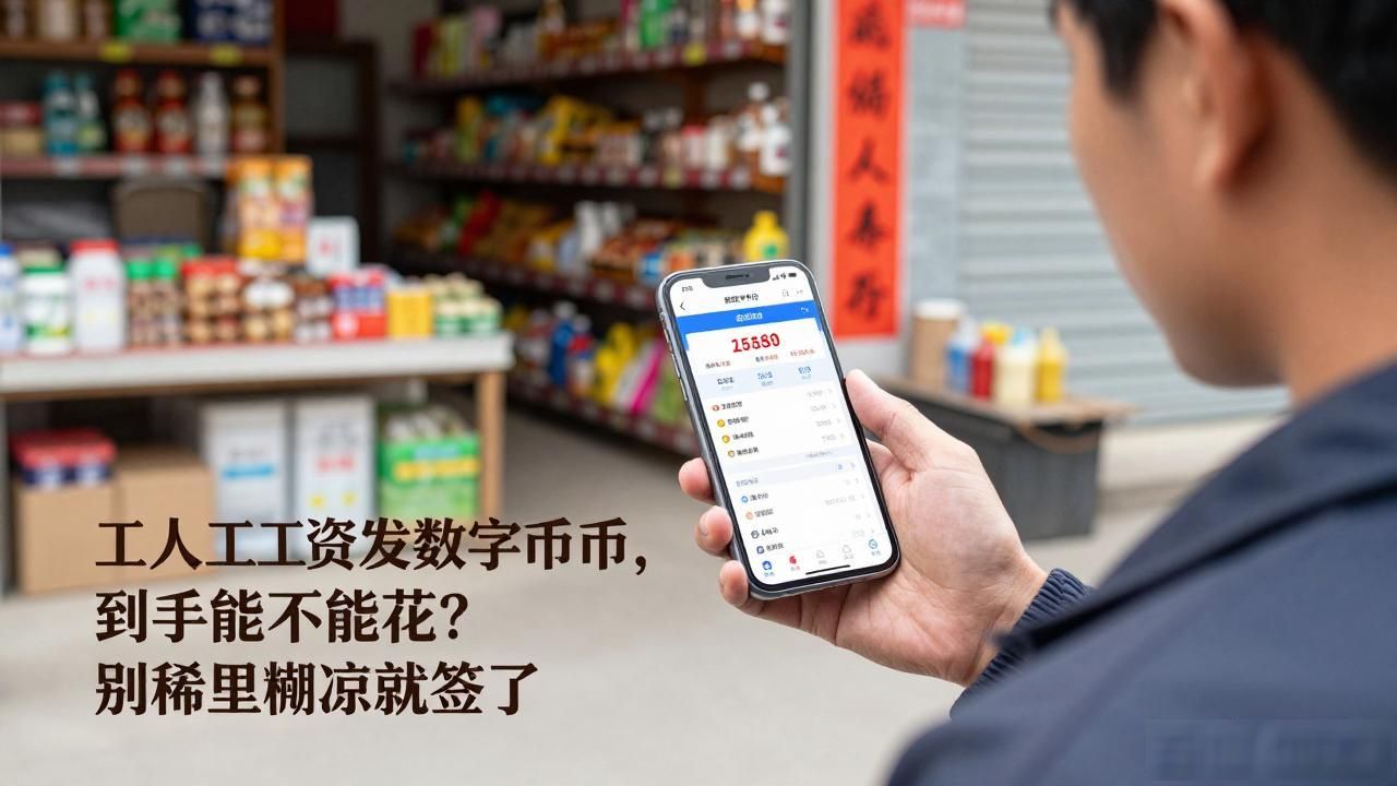 工人工资发数字货币，到手能不能花？别稀里糊涂就签了