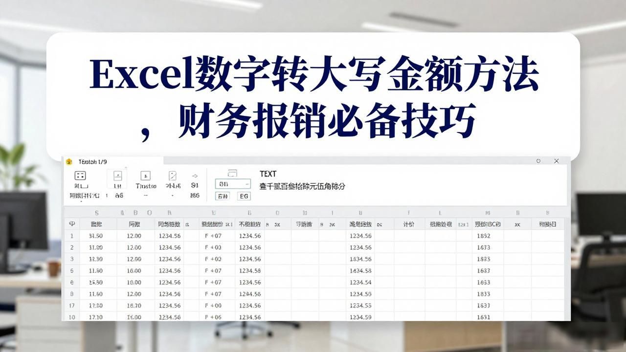 Excel数字转大写金额方法，财务报销必备技巧