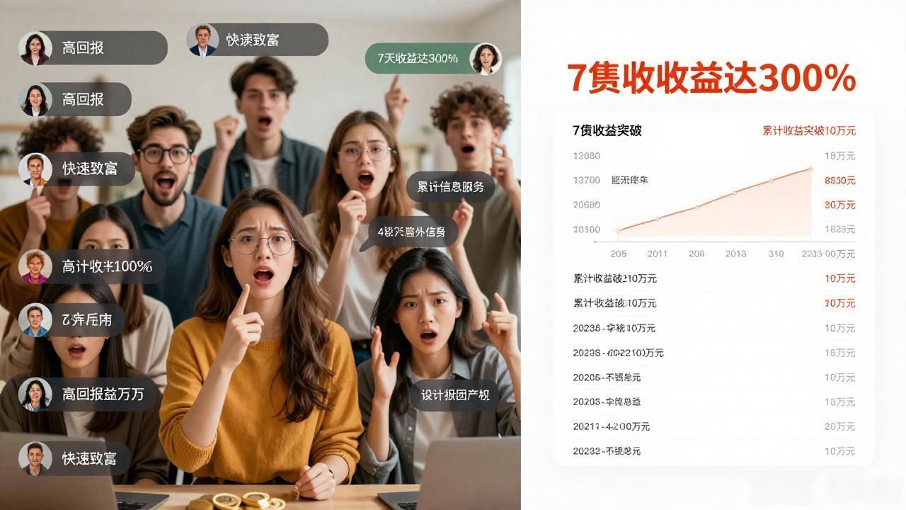 数字货币骗局素材图案 一招识破假平台套路