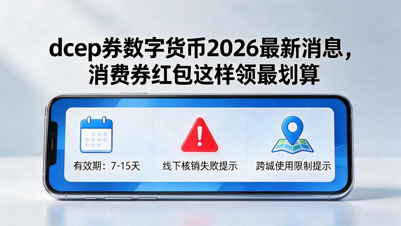 dcep券数字货币2026最新消息，消费券红包这样领最划算