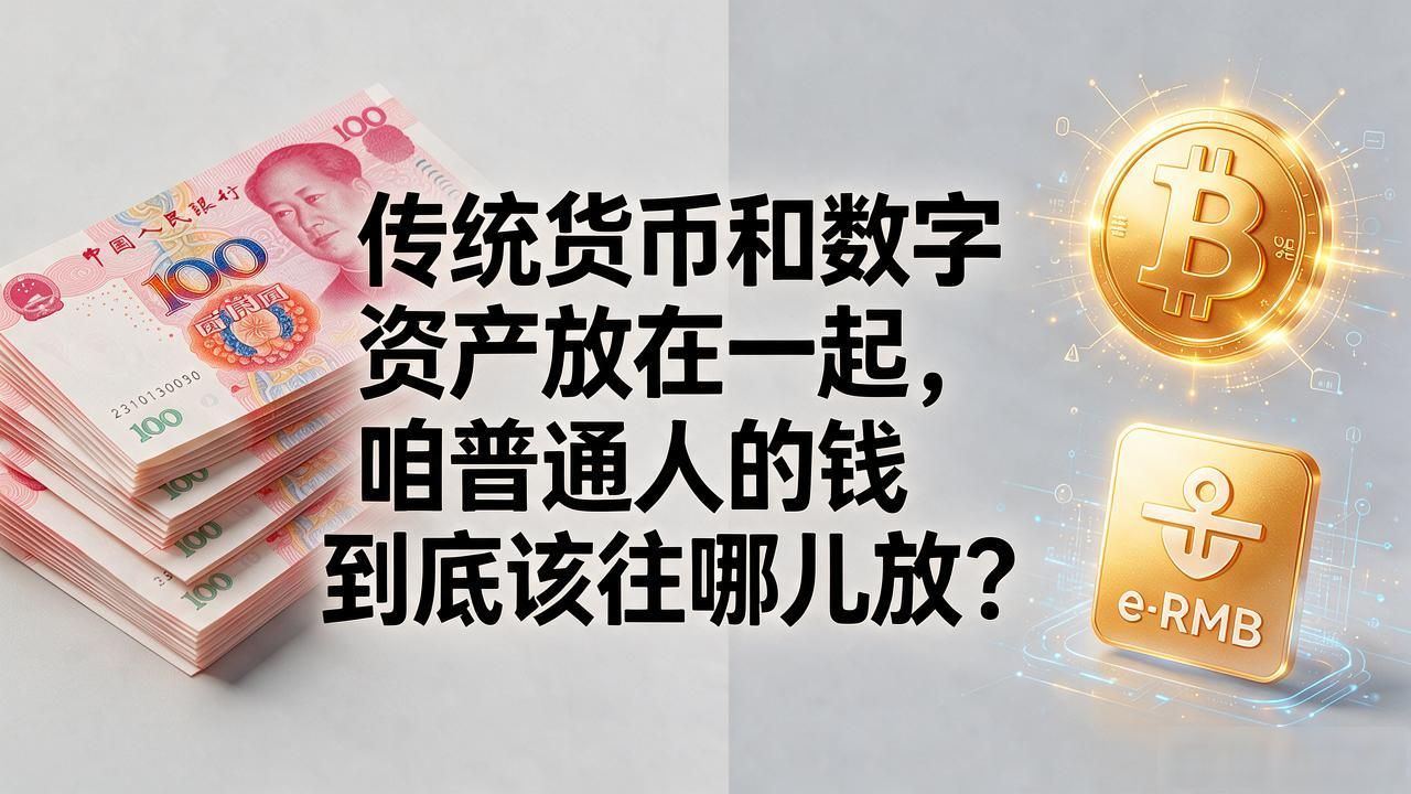 传统货币和数字资产放在一起，咱普通人的钱到底该往哪儿放？