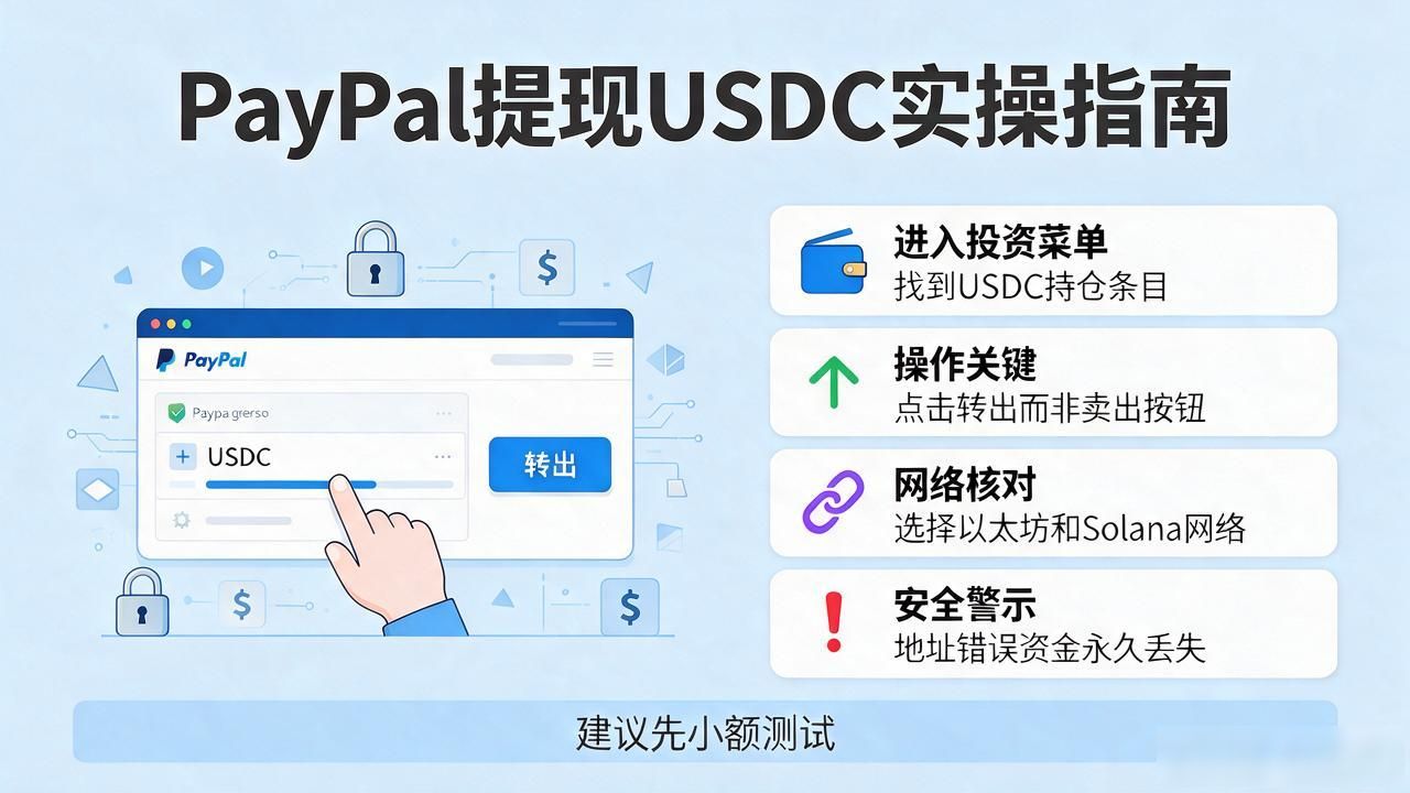 PayPal提现数字货币实操：USDC转钱包全指南