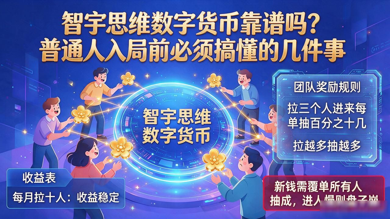 智宇思维数字货币靠谱吗？普通人入局前必须搞懂的几件事
