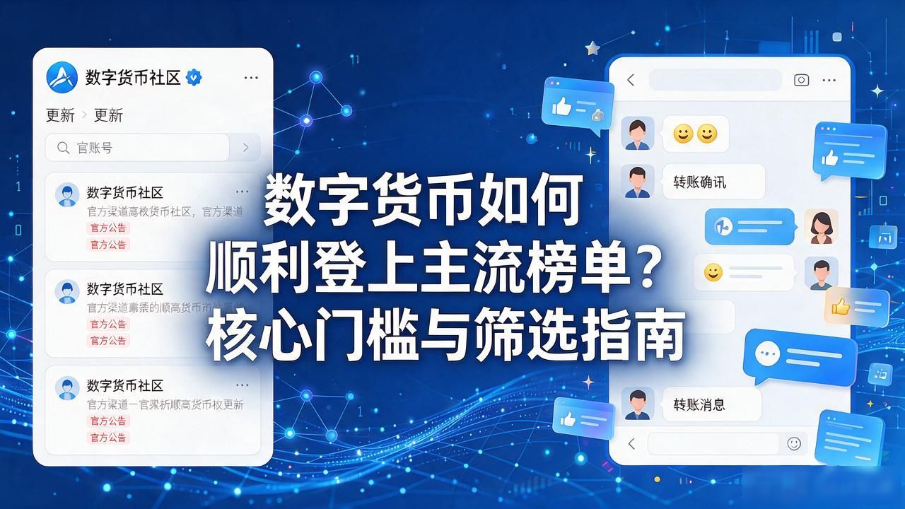 数字货币如何顺利登上主流榜单？核心门槛与筛选指南