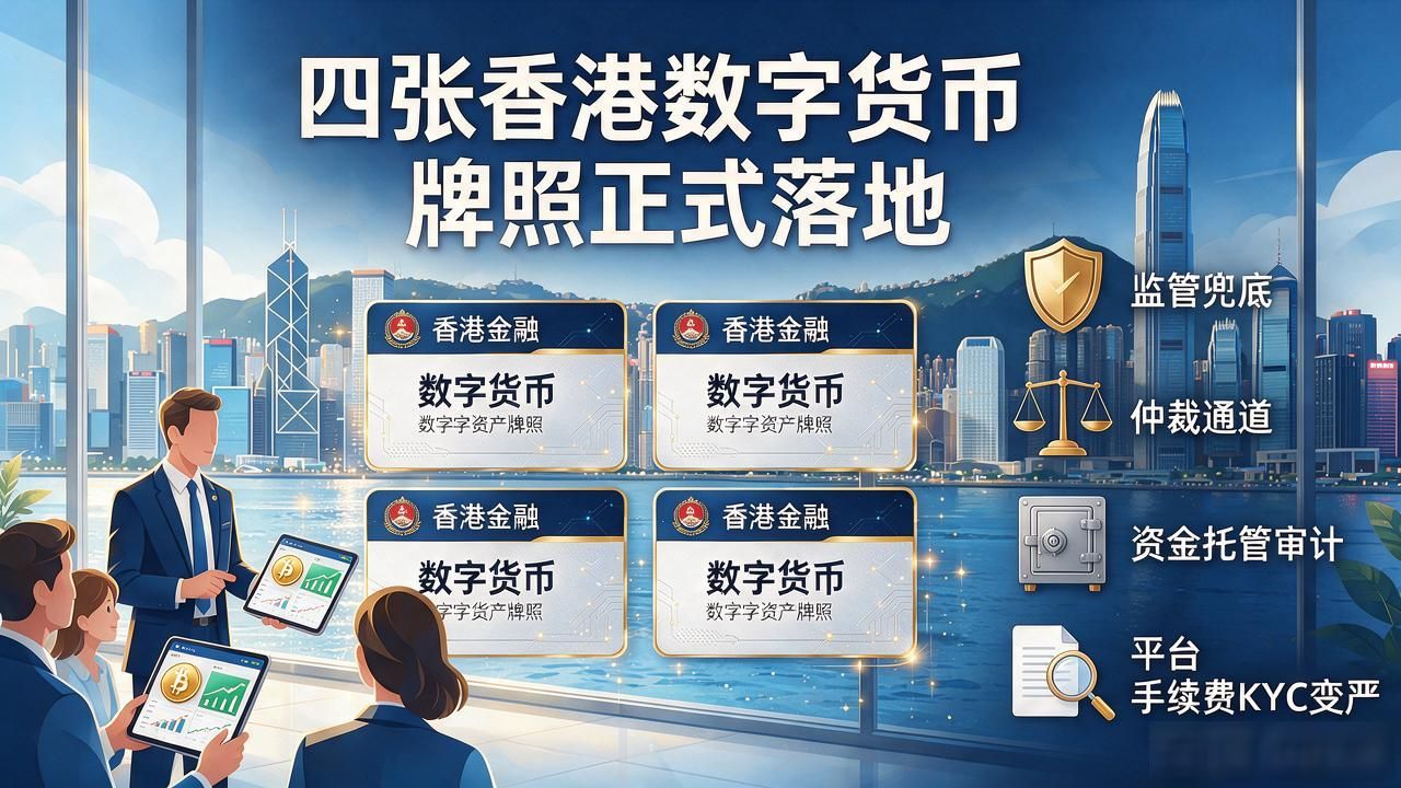 四张香港数字货币牌照正式落地，4家赢家都是谁，跟散户有啥关系