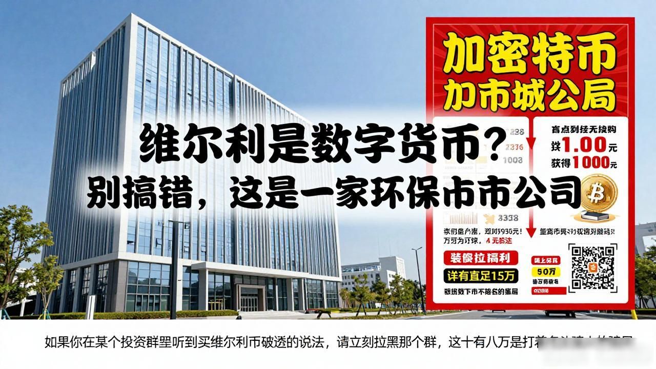 维尔利是数字货币？别搞错，这是一家环保上市公司