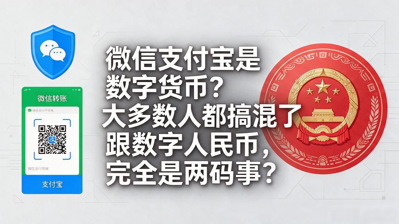 微信支付宝是数字货币？大多数人都搞混了，跟数字人民币完全是两码事