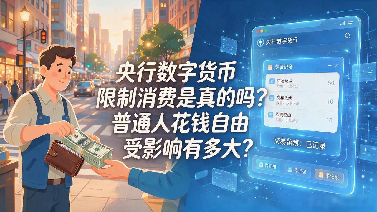 央行数字货币限制消费是真的吗？普通人花钱自由受影响有多大