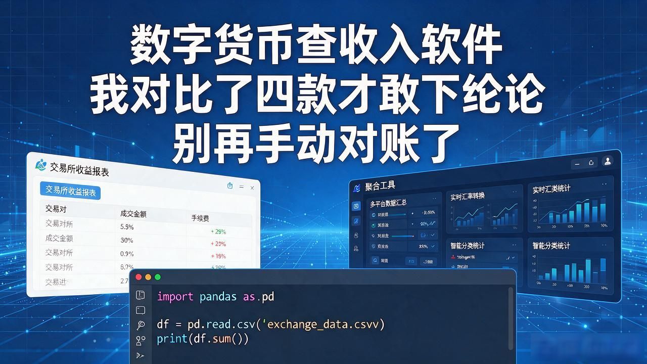 数字货币查收入软件 我对比了四款才敢下结论 别再手动对账了