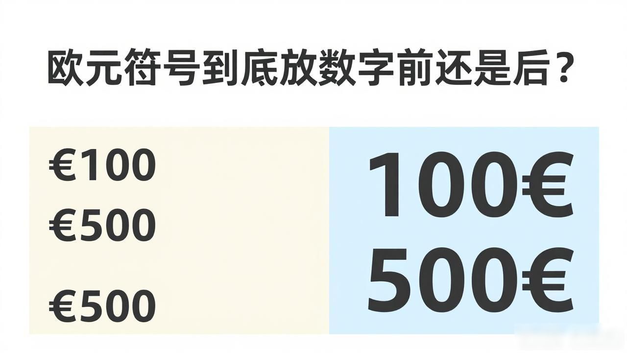 欧元符号放置规则_欧洲各国货币符号使用习惯_欧元货币符号在数字前