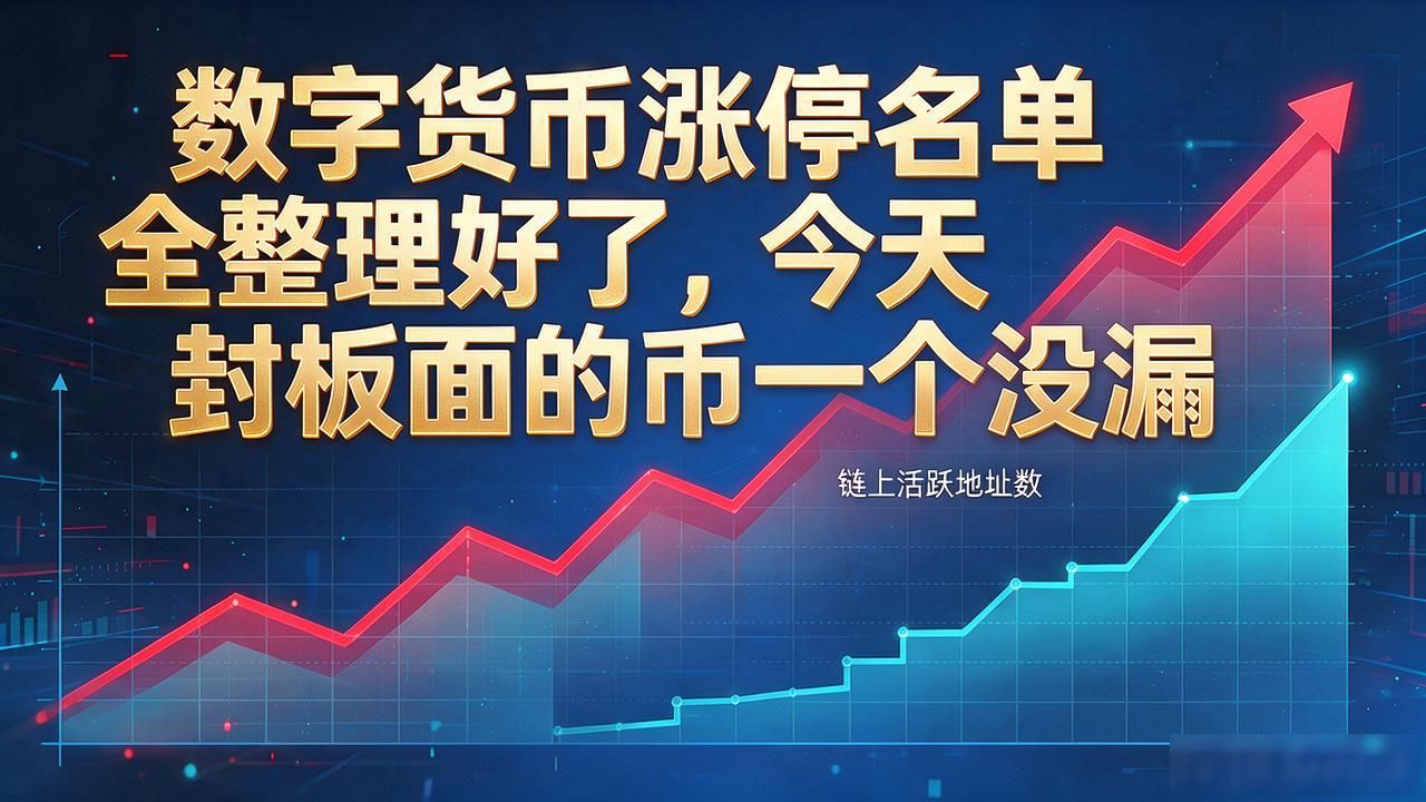 数字货币涨停名单全整理好了，今天封板面的币一个没漏
