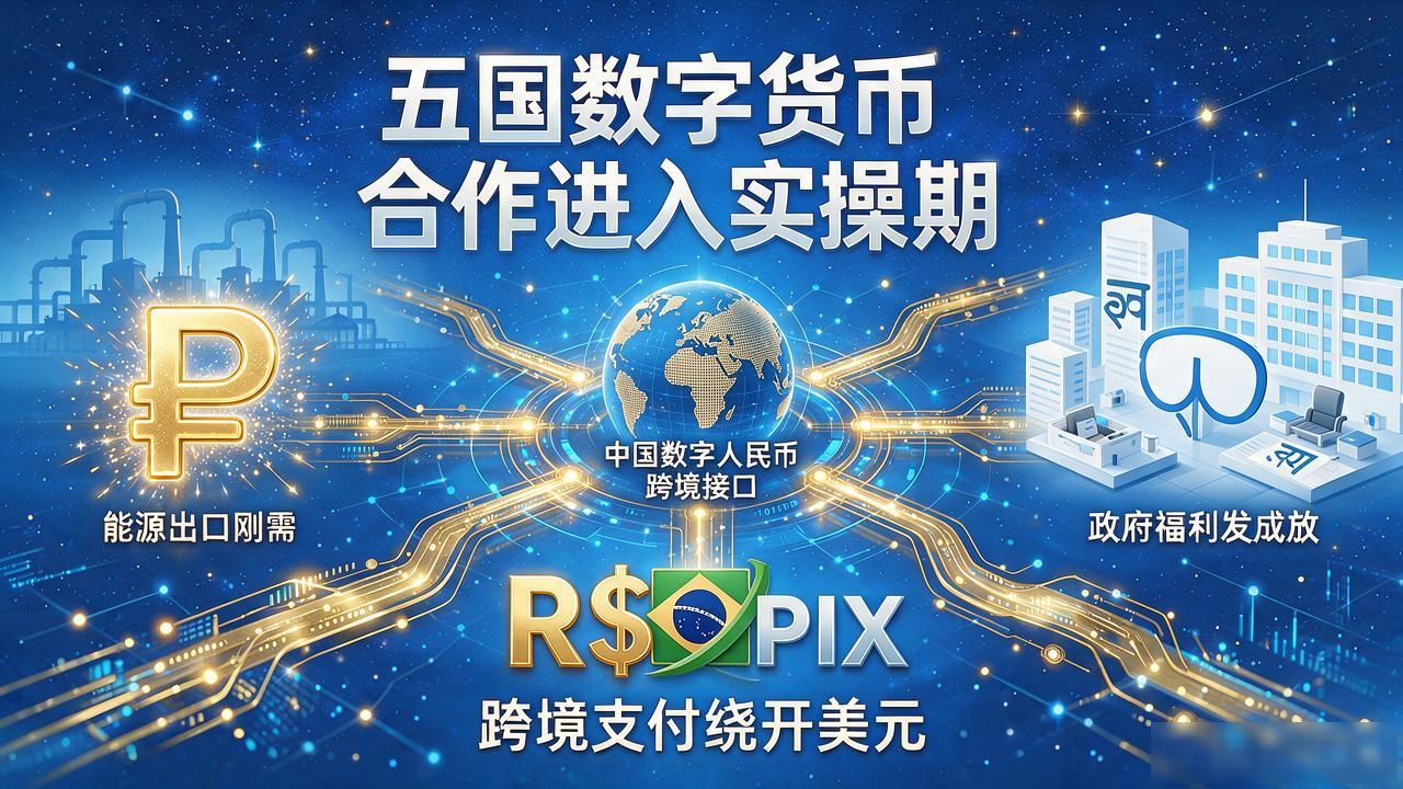 金砖五国数字货币合作进入实操期，跨境支付绕开美元不再是空话