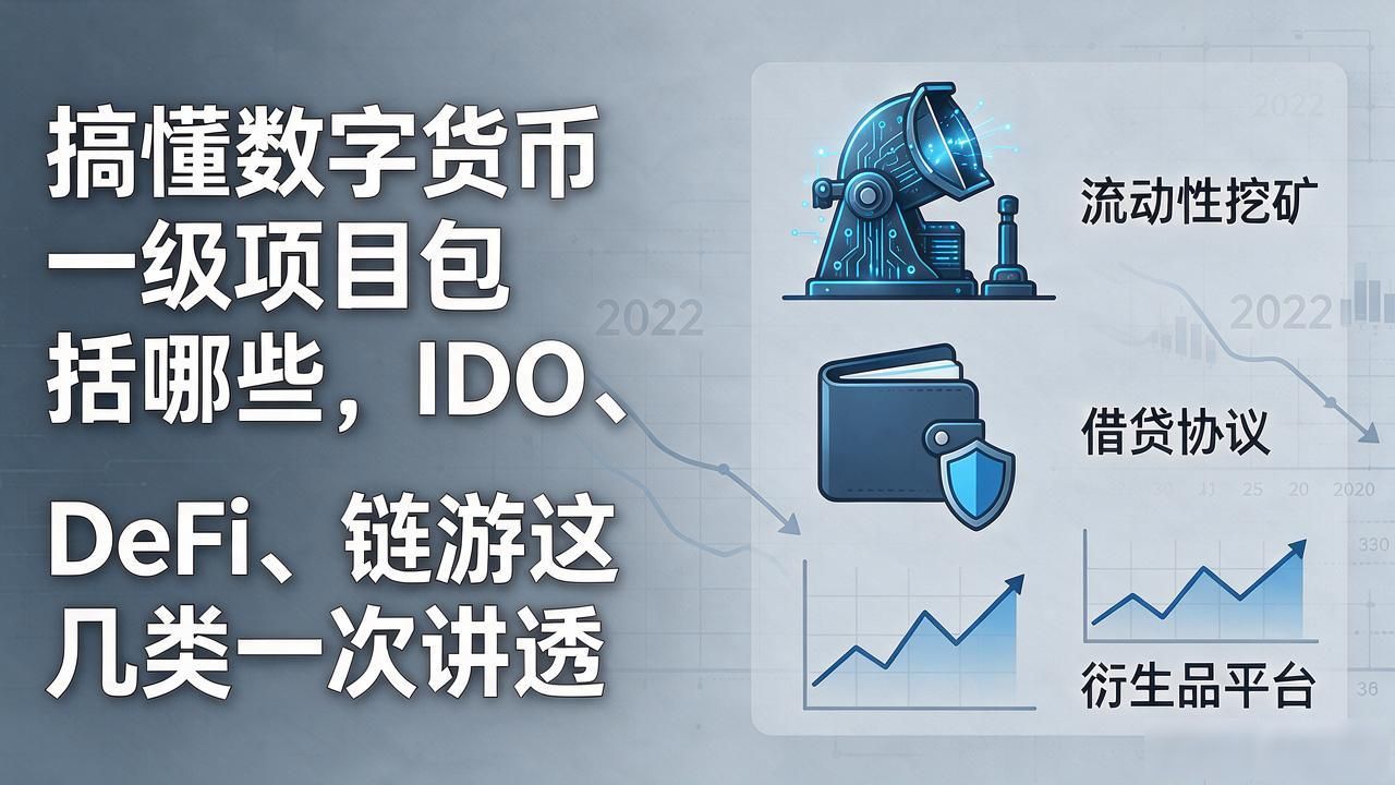 搞懂数字货币一级项目包括哪些，IDO、DeFi、链游这几类一次讲透