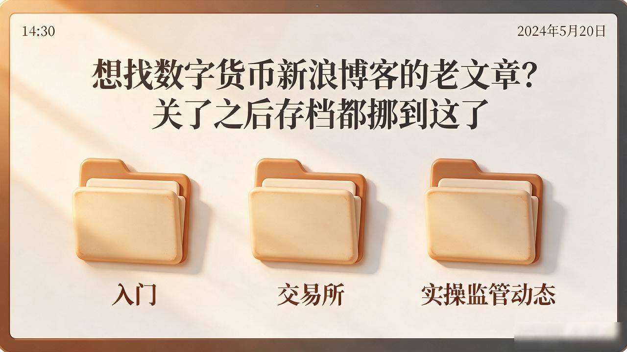 想找数字货币新浪博客的老文章？关了之后存档都挪到这了