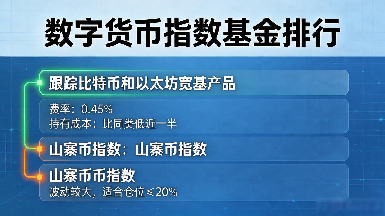 2026年数字货币指数基金排行出炉，普通人选基看这份就够了