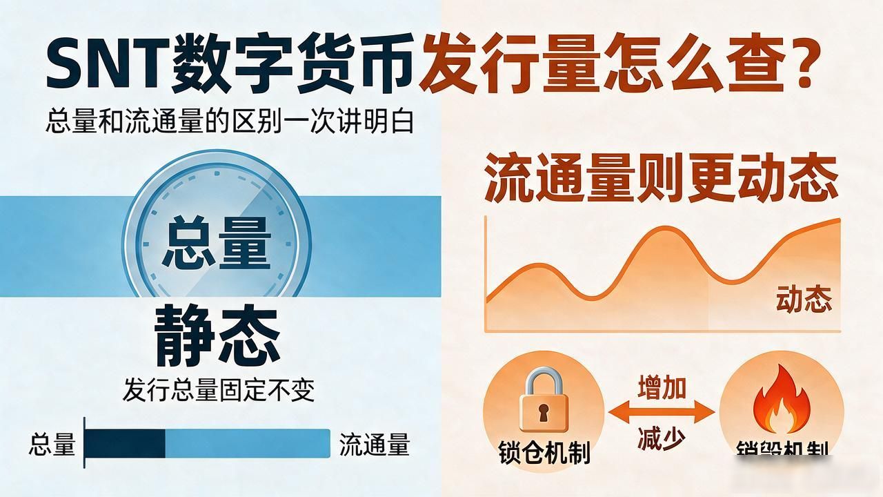 SNT数字货币发行量怎么查？总量和流通量的区别一次讲明白