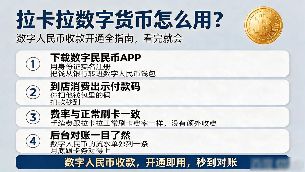 拉卡拉数字货币怎么用？数字人民币收款开通全指南，看完就会