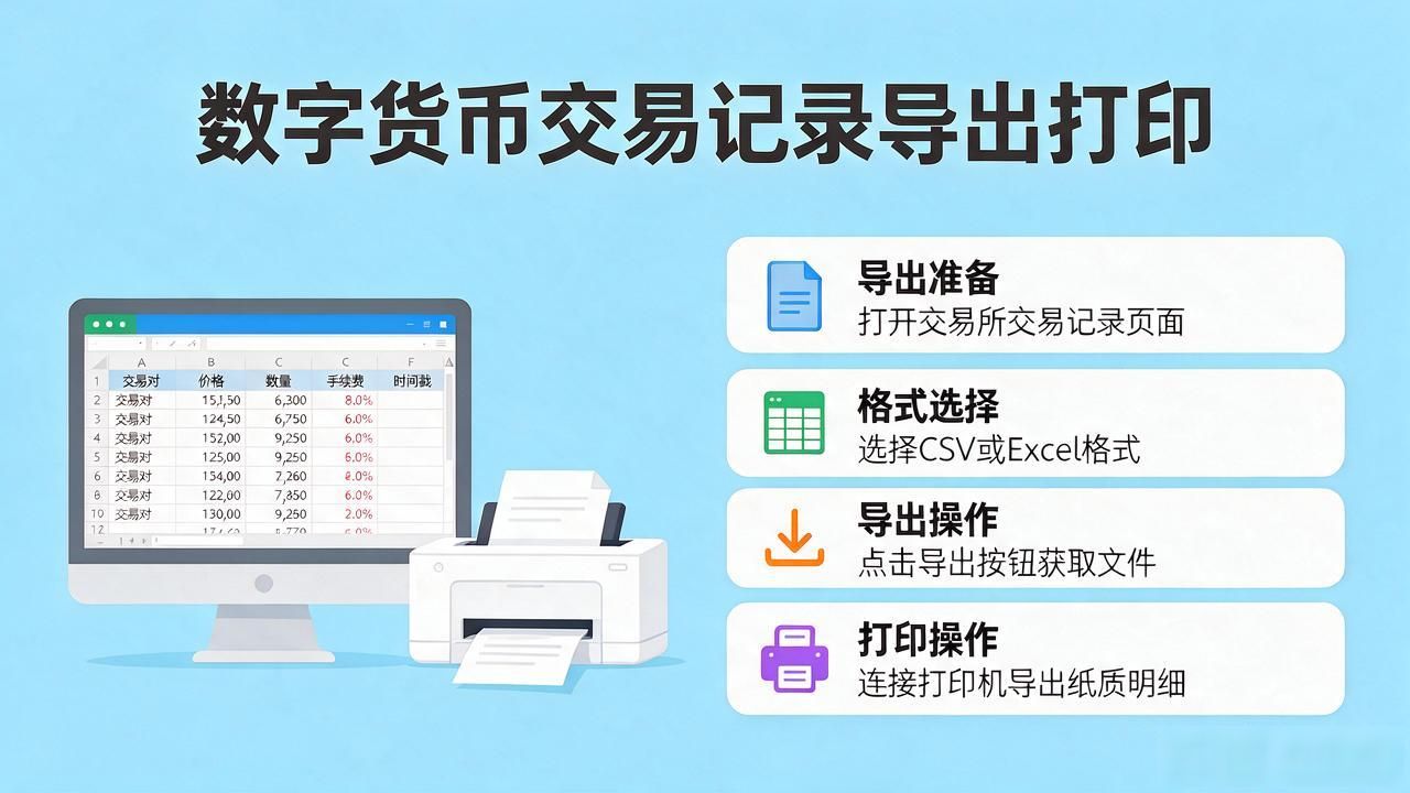 数字货币怎么打印明细？交易所导出交易记录教程